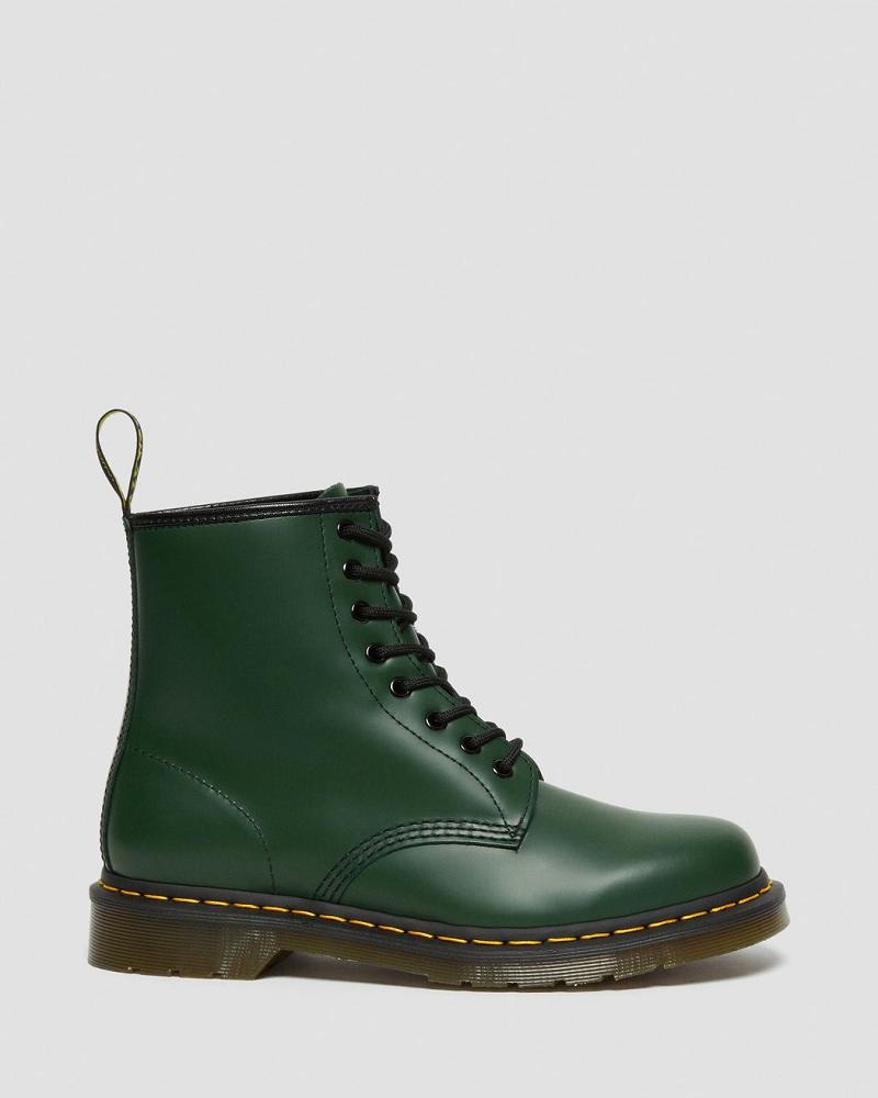 Green Women's Dr Martens 1460 Smooth Leather Lace Up Boots | CA 205HAP